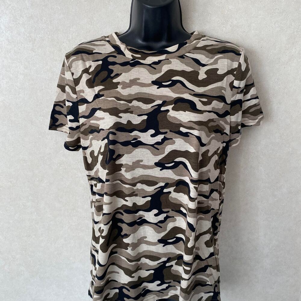 Dance‎ & Marvel Camouflage Open Back Shirt for Women - Camouflage - Small